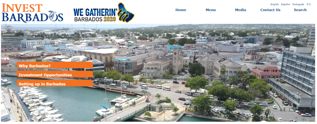 Site web - Investir à Barbade