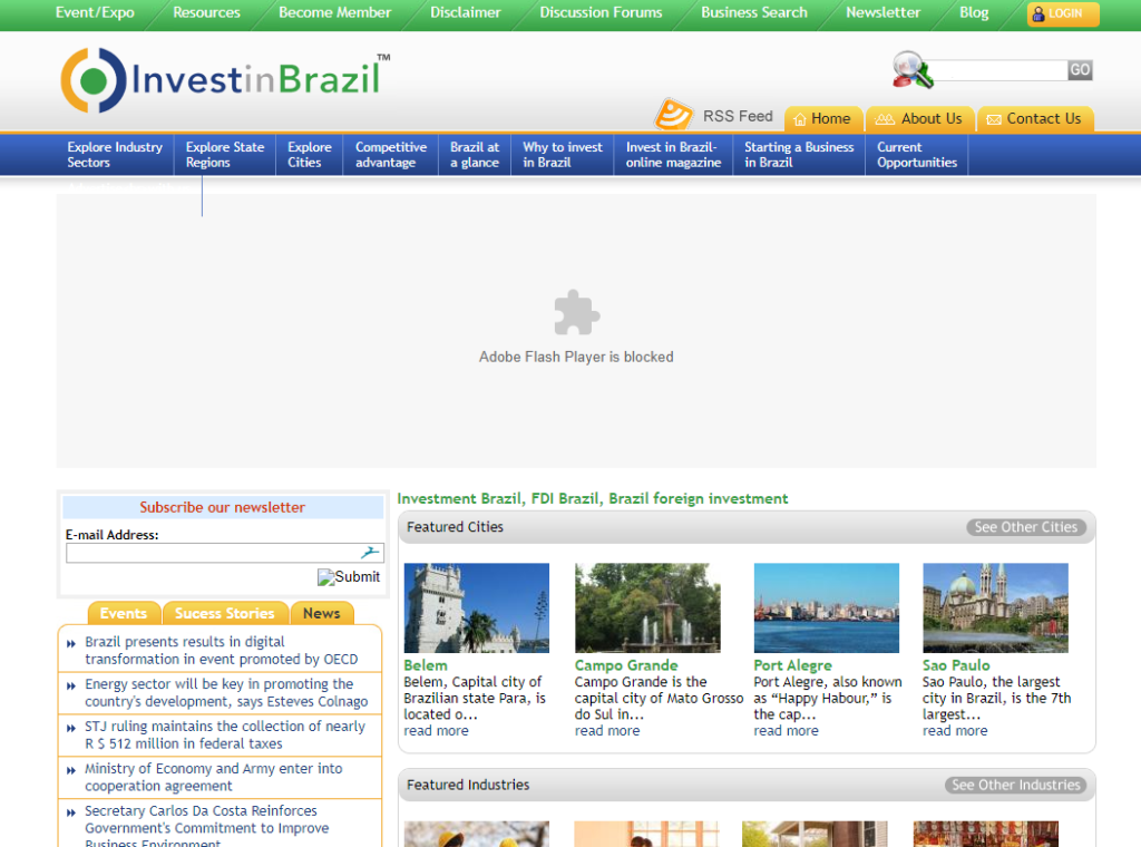 Site web - Investir au Brésil