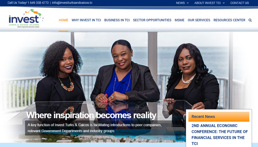 Site web - Investir aux Turk and Caicos