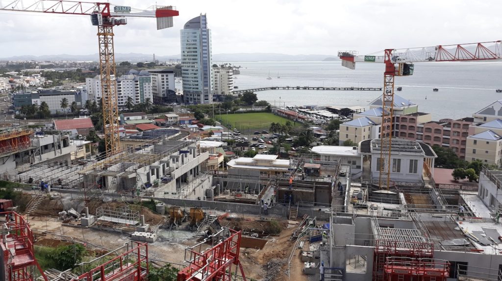 Le chantier de reconstruction du lycée Schœlcher