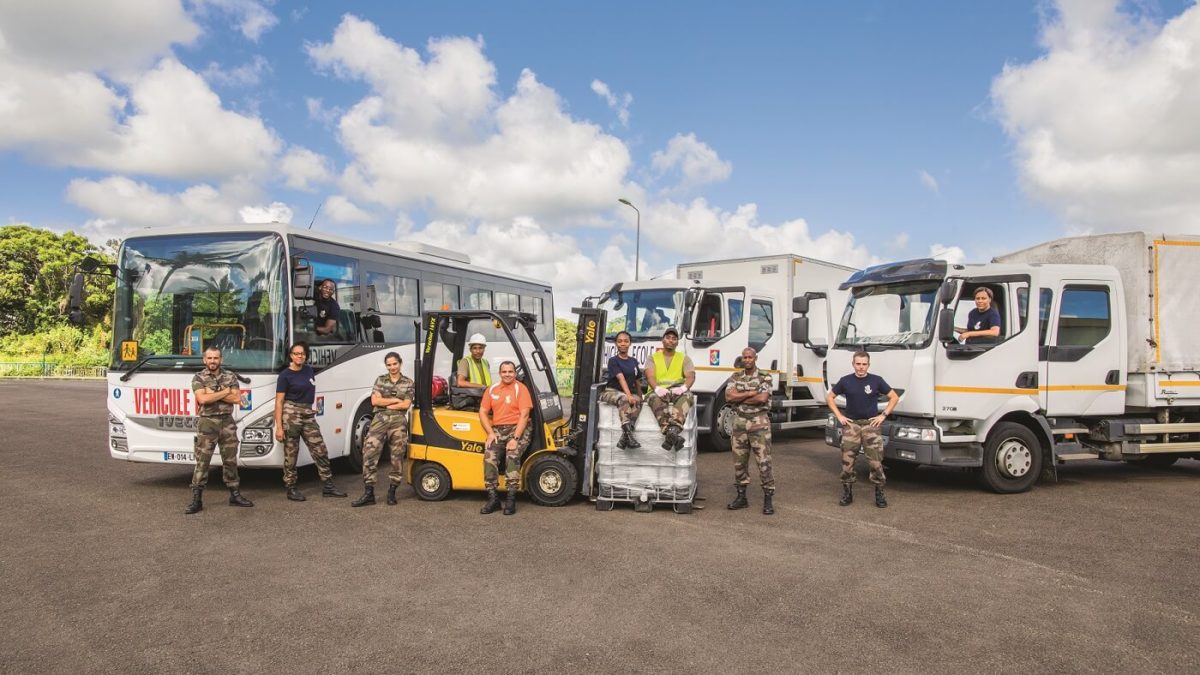 La section transports routiers et magasiniers du RSMA Martinique