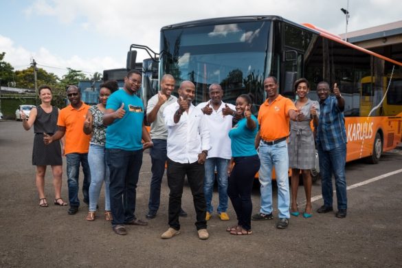 L'équipe de la STAC, société de transport en Guadeloupe