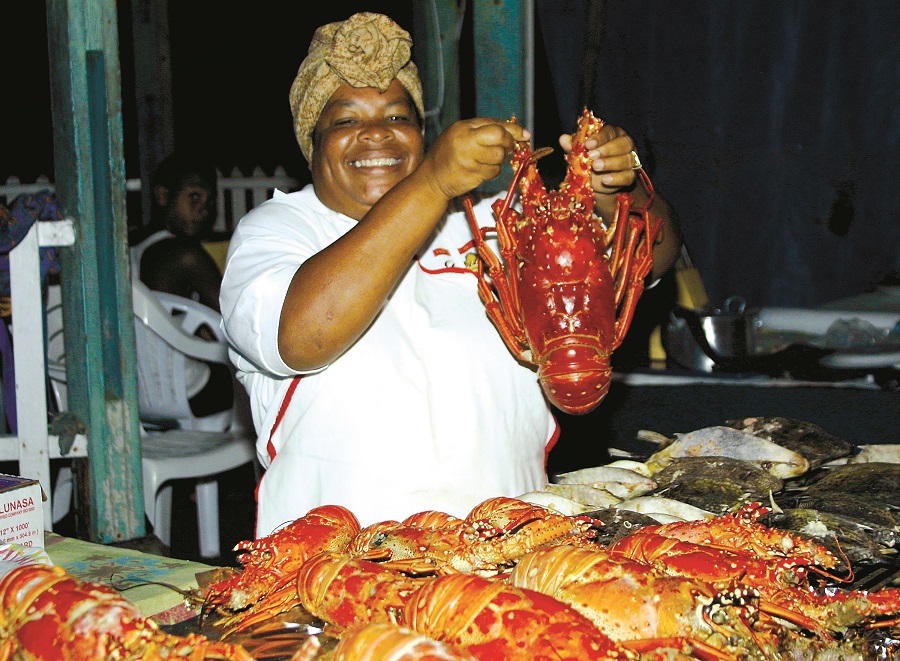 Langouste au festival d'Anse La Raye à Sainte-Lucie