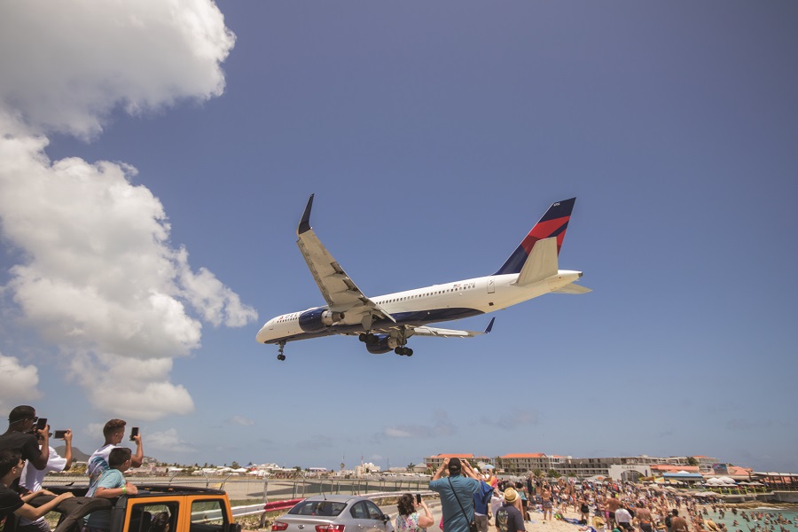 Atterrissage à Maho Beach à Saint-Martin