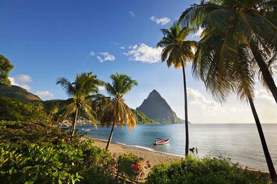 Plage se Soufrière à Sainte-Lucie