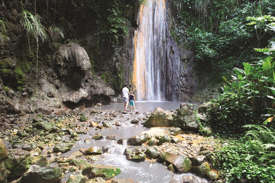 Cascade à Sainte-Lucie 