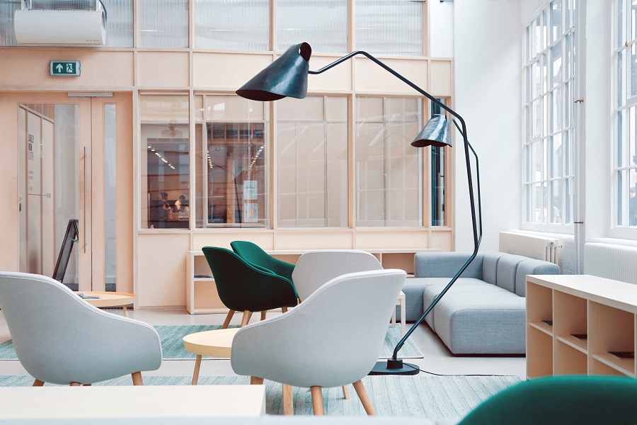 Entreprise décorée dans tons gris