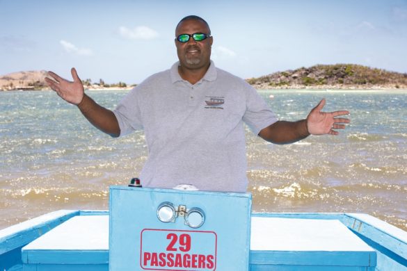 Vanion Hodge, passeur de l'îlet Pinel à Saint-Martin