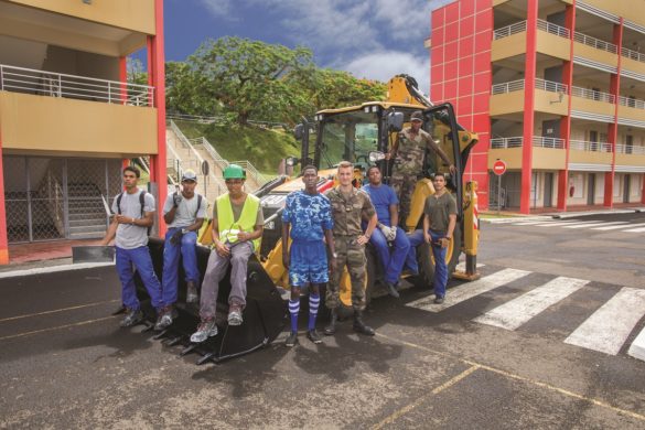 Jeunes formés au pôle BTP du RSMA Martinique