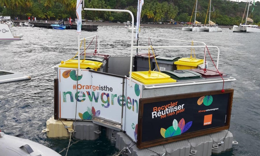 Dispositif de tri flottant installé par Orange sur le Tour des Yoles