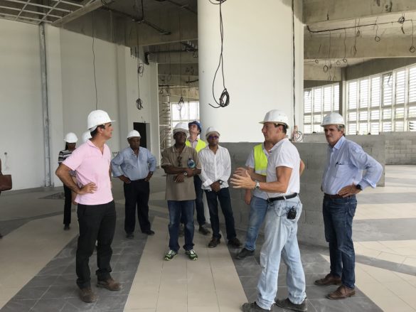 Visite de Contact-Entreprises sur le chantier du lycée Schoelcher