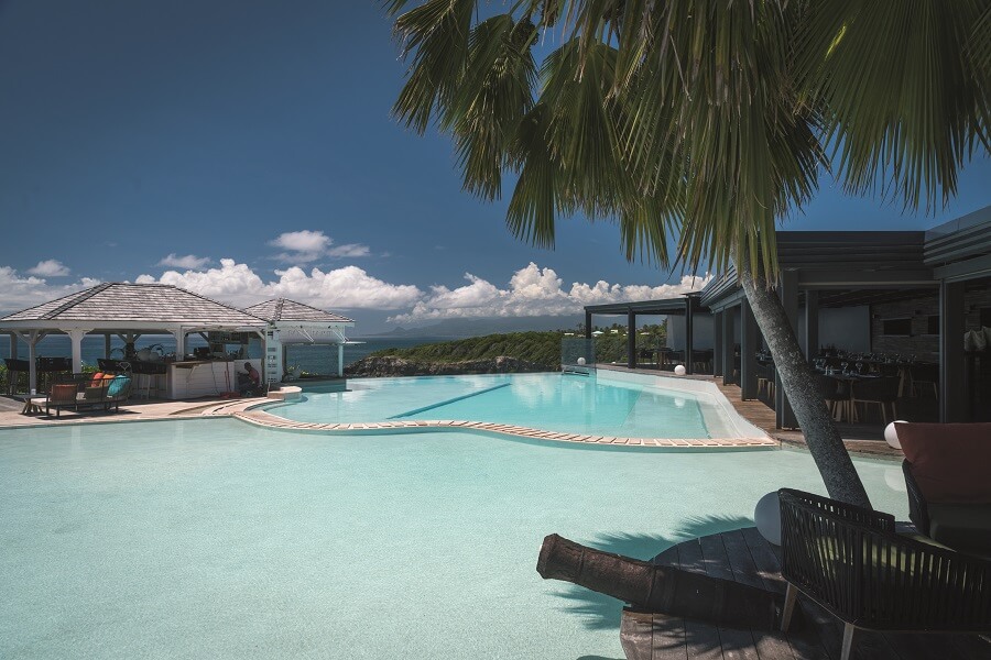 Piscine de l'hôtel La Toubana en Guadeloupe