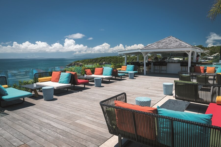 Terrasse du restaurant de l'hôtel La Toubana