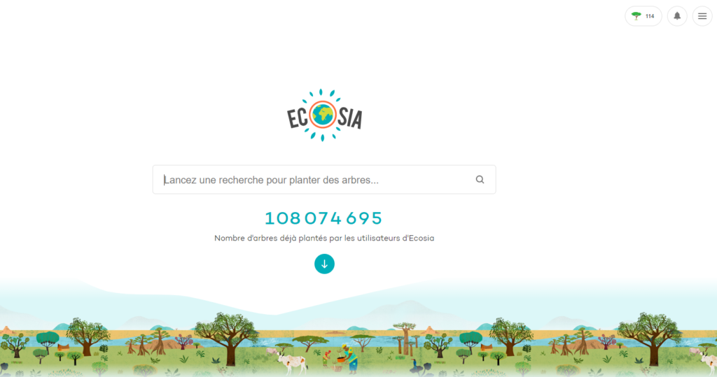 Ecosia moteur de recherche écologique