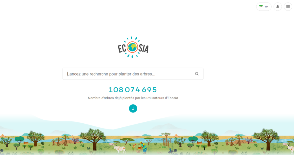 Ecosia moteur de recherche écologique 