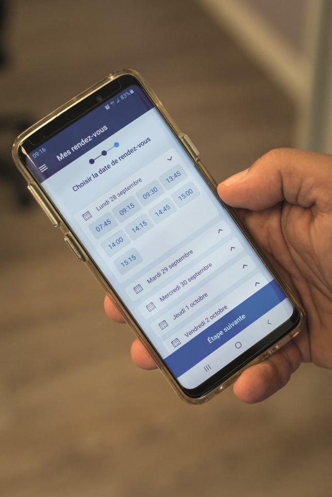 Prise de RDV - application EDF Dom & Corse