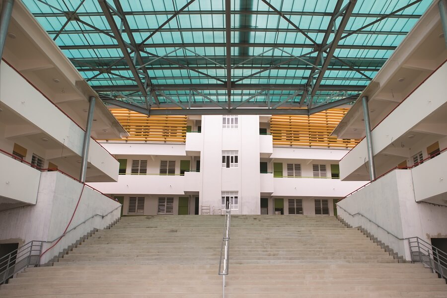 Escalier central - Lycée Schoelcher - Martinique