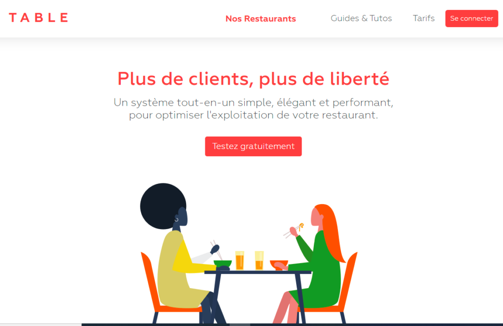 Table - logiciel de gestion pour restaurateurs