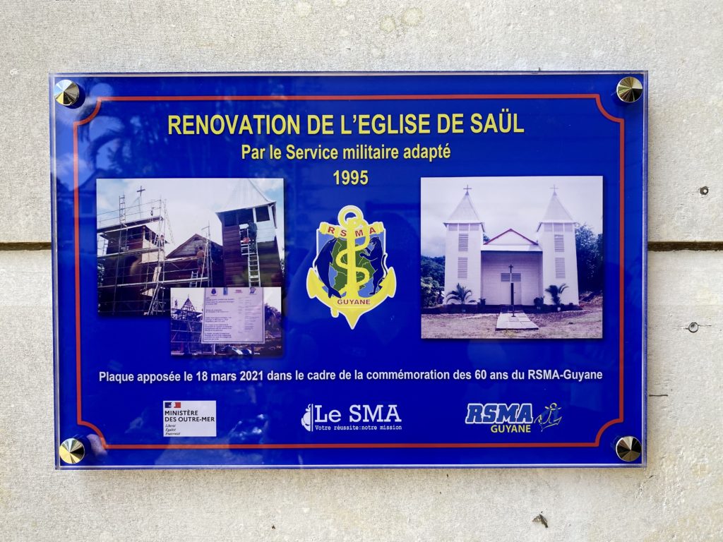 Plaque commémorative - Inauguration de l'église de Saül