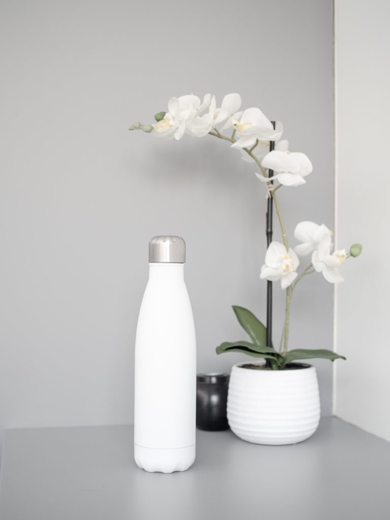 Gourde en inox blanche