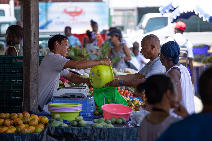 Marché en Guyane