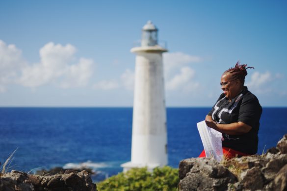 Marie-Josie Fischer - Spécialiste de la broderie de Vieux-Fort - Guadeloupe