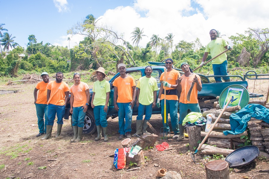 Membres du chantier d’insertion de Saint Jean Bosco en Guadeloupe