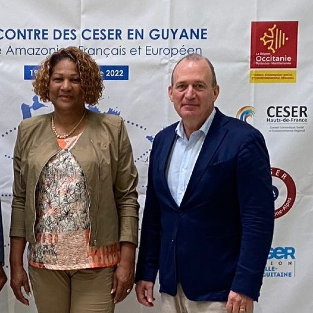 Ariane Fleurival, présidente du Cesece Guyane et Eric Chevée, président du Ceser de France