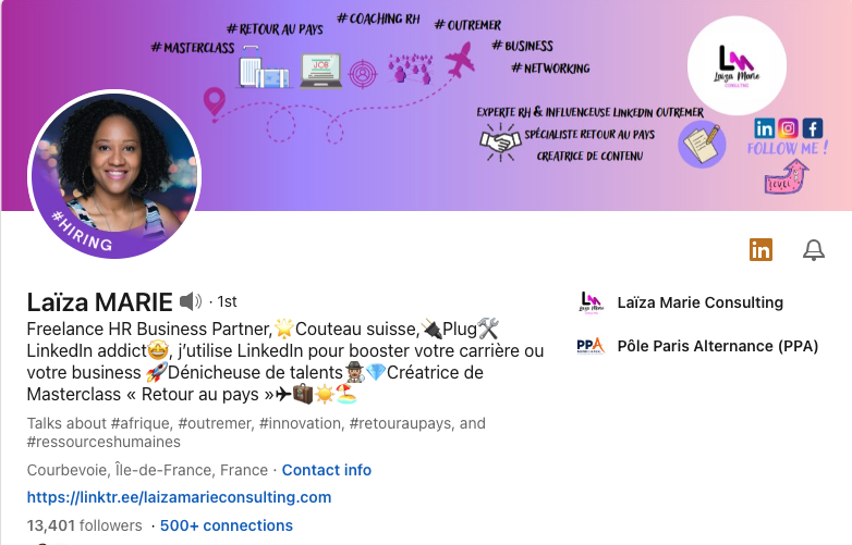 Laïza Marie, influenceuse sur LinkedIn